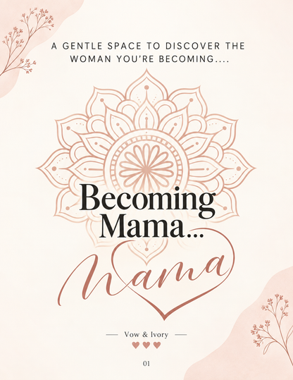 Becoming Mama: Pregnancy Journal | 35-Pages Printable Canva Template  Memory Book PDF