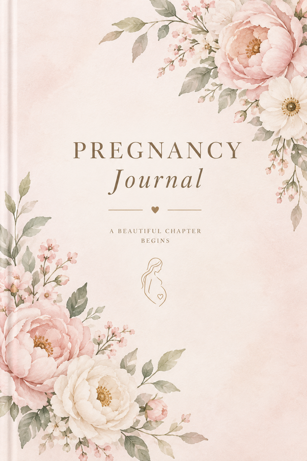 Becoming Mama: Pregnancy Journal | 35-Pages Printable Canva Template  Memory Book PDF